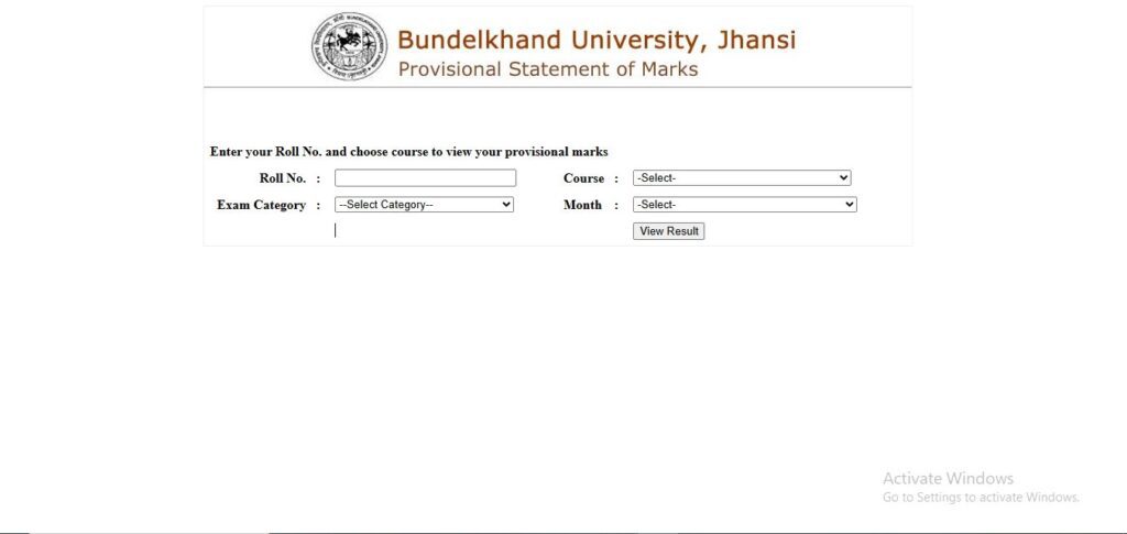 Bu Jhansi Result 2026