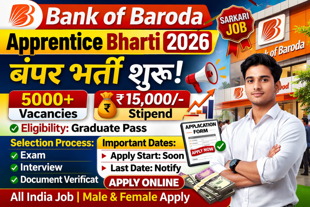 Bank of Baroda Apprentice Bharti 2026