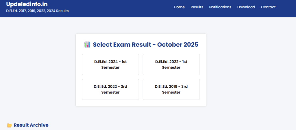 UP DELED Result 2026