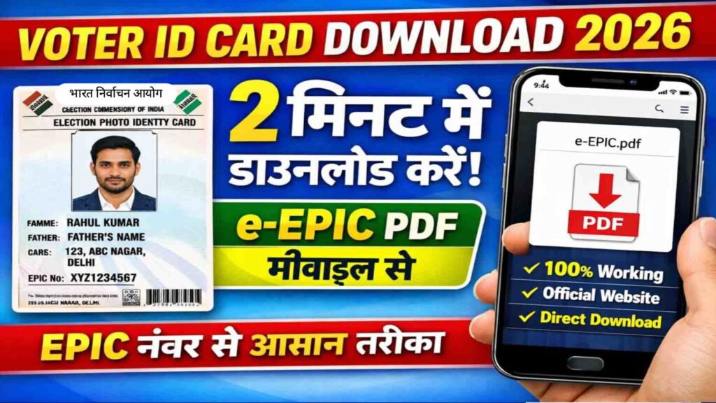 Voter ID Card Download 2026 : मोबाईल से पहचान पत्र