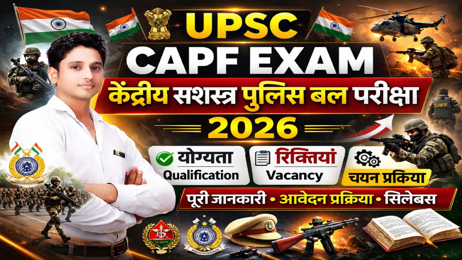 UPSC CAPF AC Recruitment 2026 : यूपीएससी सीएपीएफ एसी भर्ती 2026