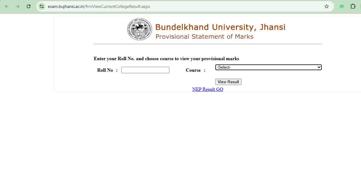 BU Jhansi Result all Semester