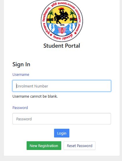BU Jhansi Examination Form 2026
