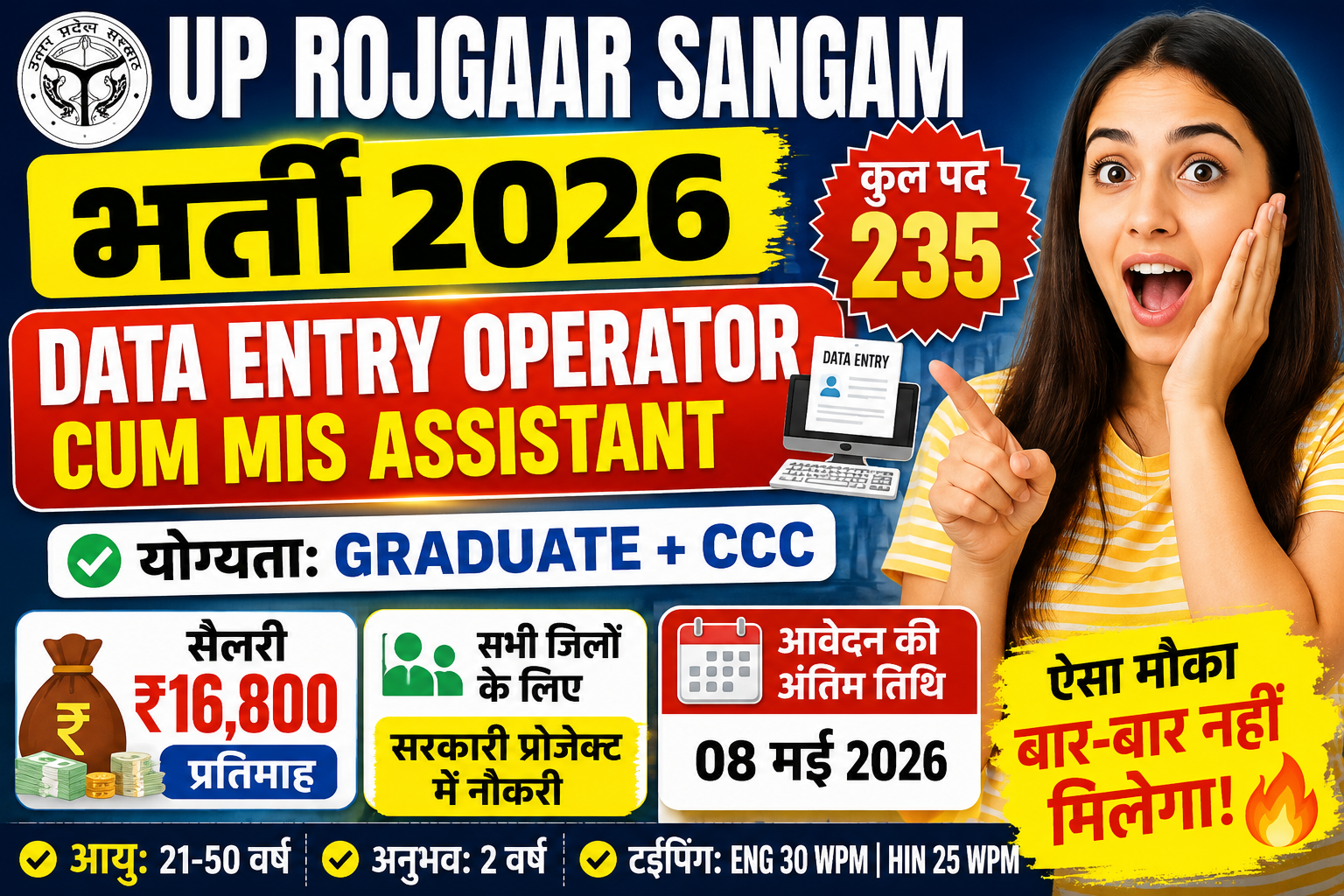 UP Rojgaar Sangam भर्ती 2026
