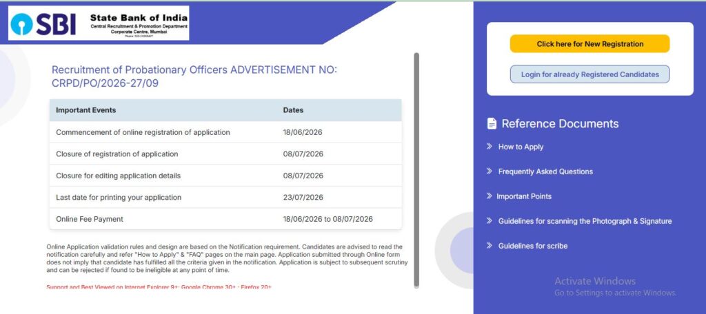 SBI Bank PO Examination 2026 