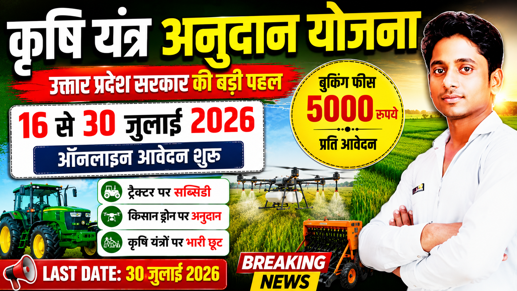 UP कृषि यंत्र अनुदान योजना 2026