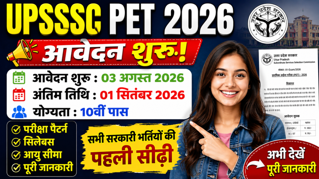 UPSSSC PET Online Form 2026 
