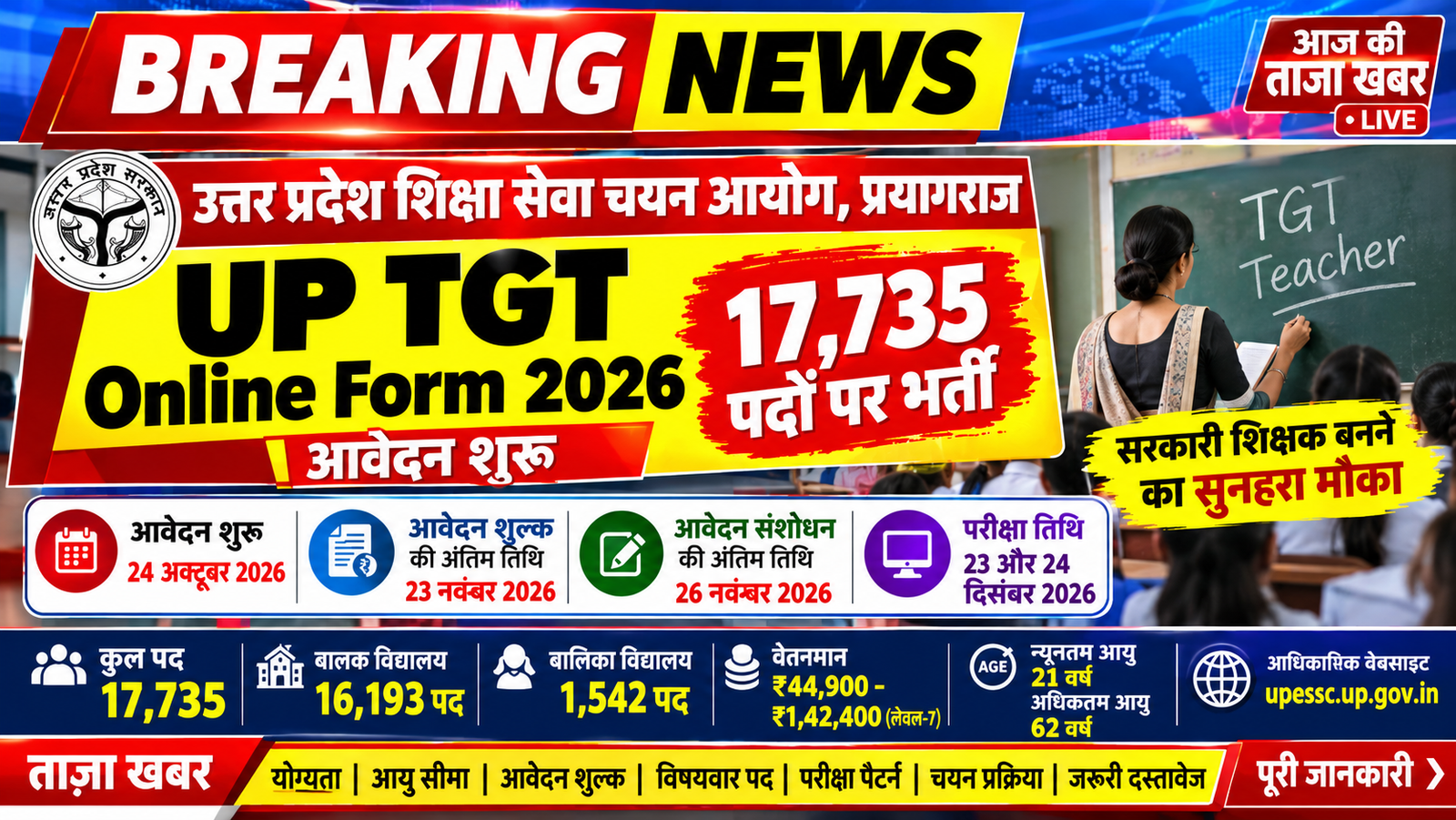 UP TGT Online Form 2026