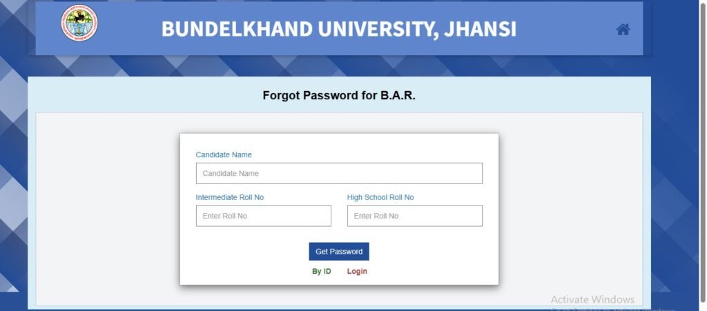 d BU Jhansi Examination Form 2026